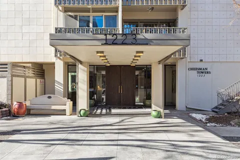 a view of a building entrance