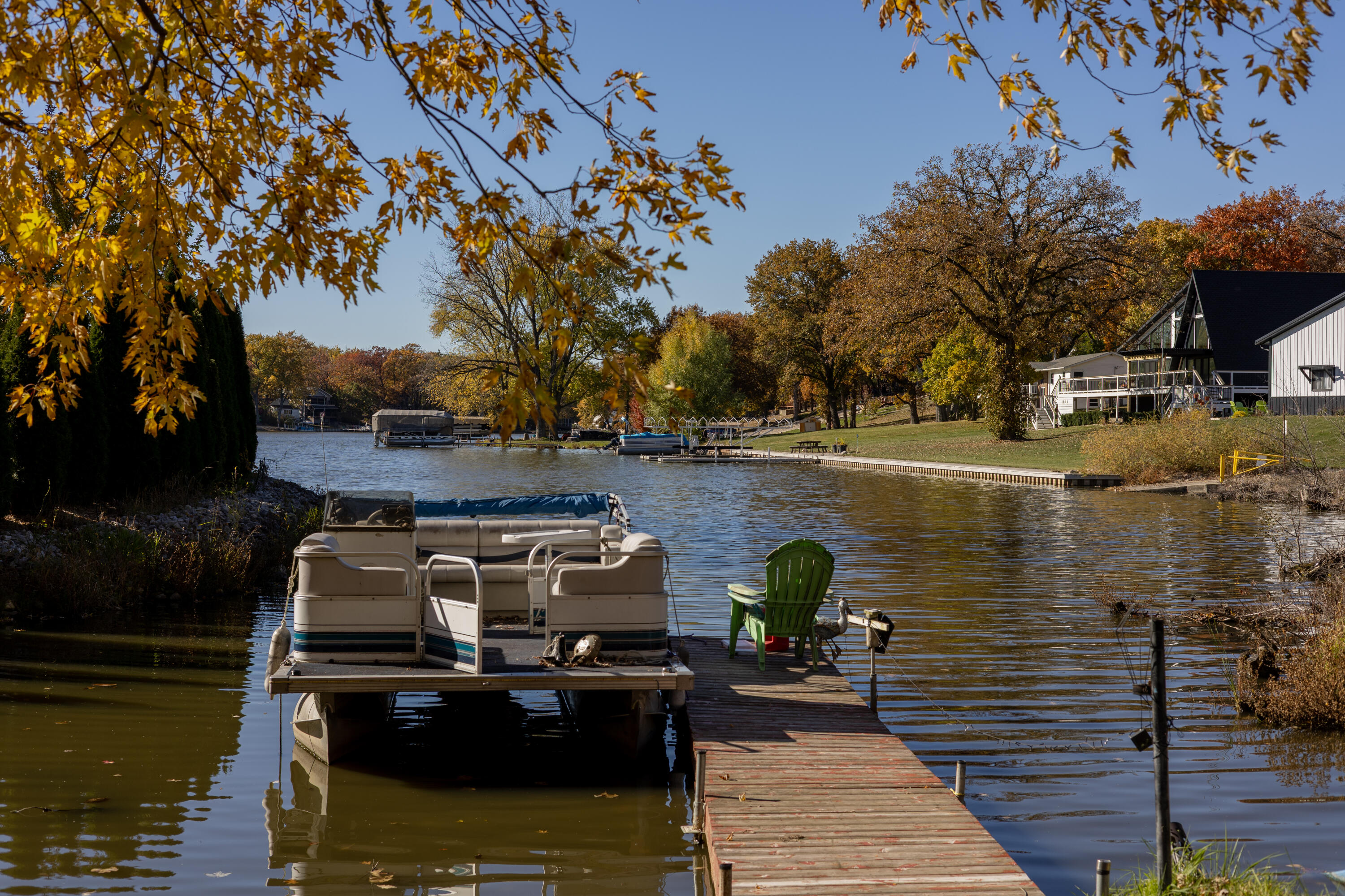 15806 Clark Street Lowell, IN 46356 - Photo 27 of 35 a view of a lake with boats and trees