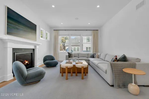 a large kitchen with cabinets