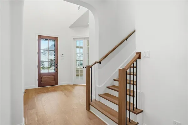 a view of an front door