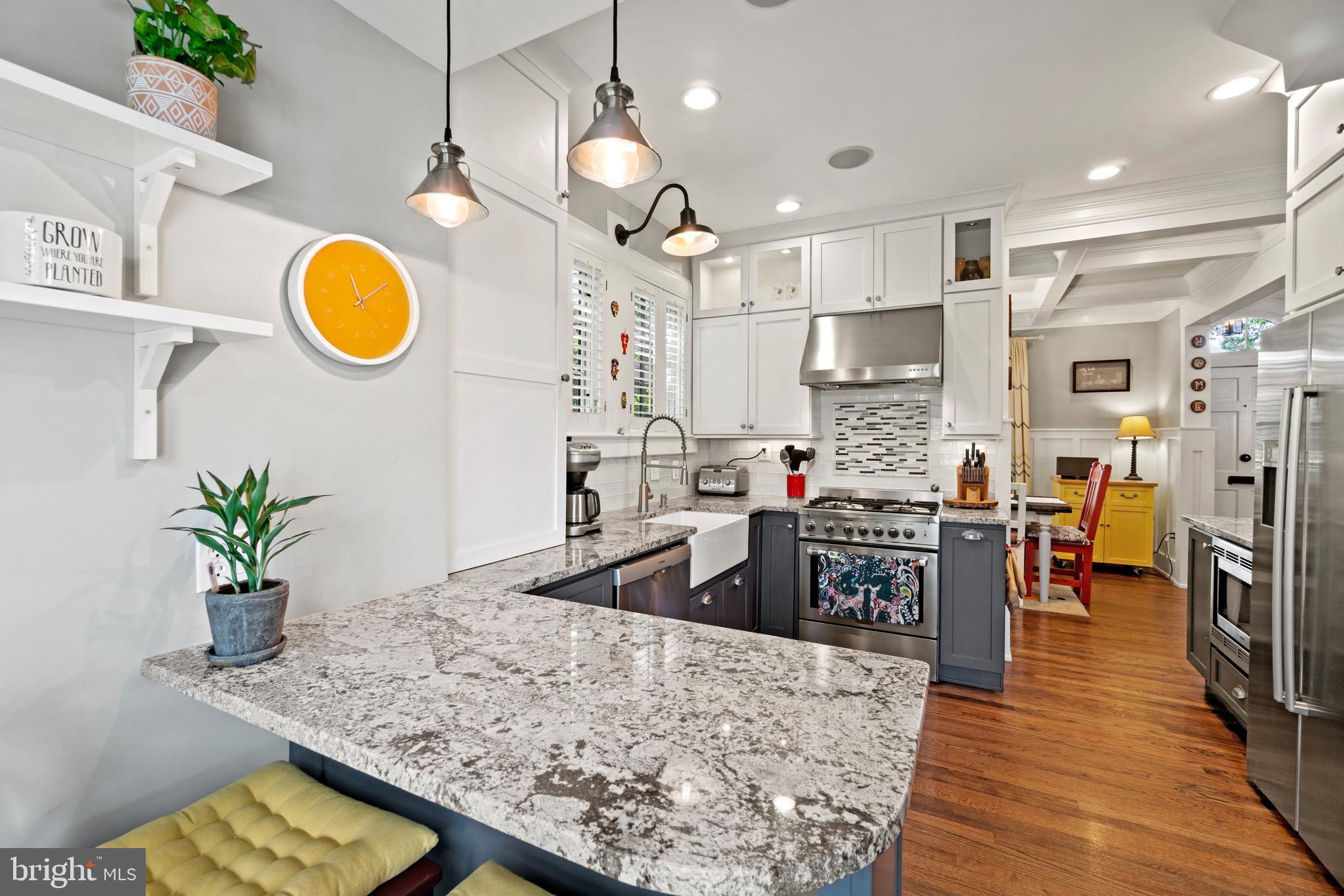 113 West Braddock Road Alexandria, VA 22301 - Photo 4 of 36 Breakfast bar area faces into kitchen