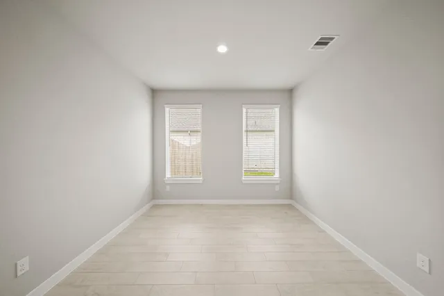 an empty room with a window