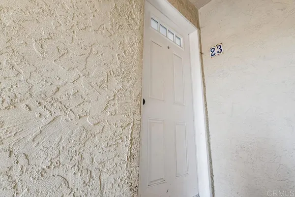 a bathroom with a shower curtain