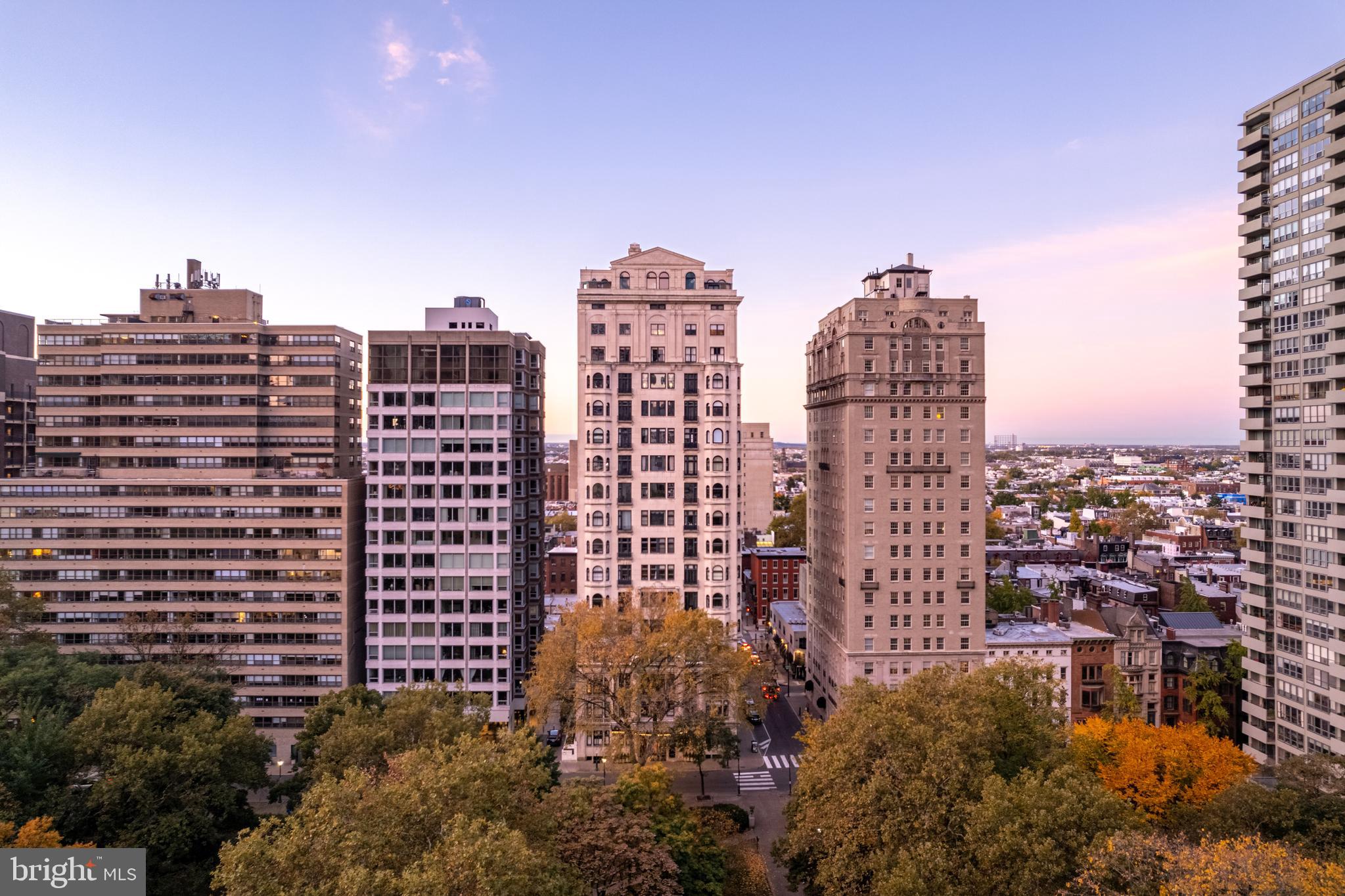 1830 Rittenhouse Square, Unit 1C Philadelphia, PA 19103 - Photo 26 of 32 a view of a city with tall buildings