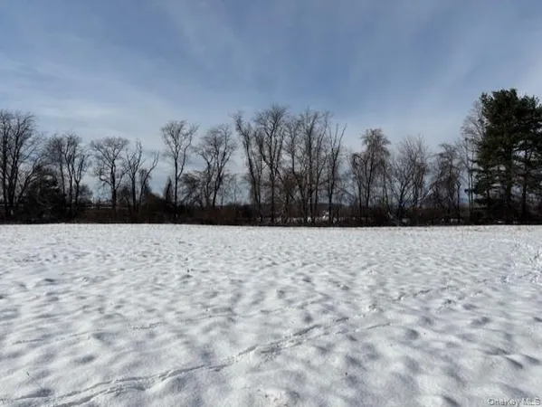 a view of entryway covered with snow