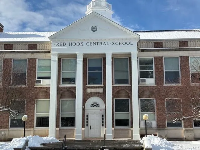 a view of a building with door