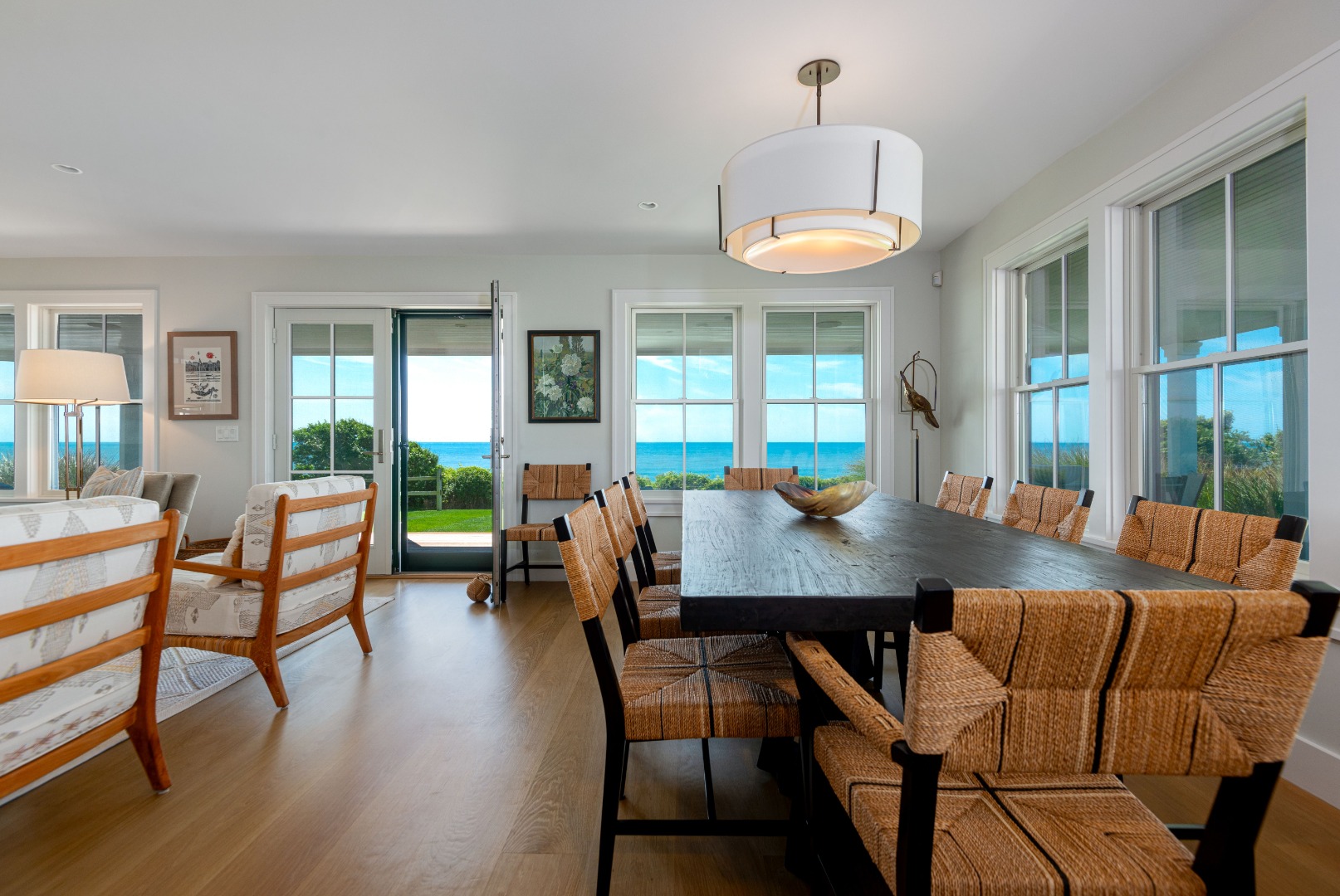 34 Bosworth Road Nantucket, MA 02554 - Photo 15 of 38 a view of a dining room with furniture window and outside view