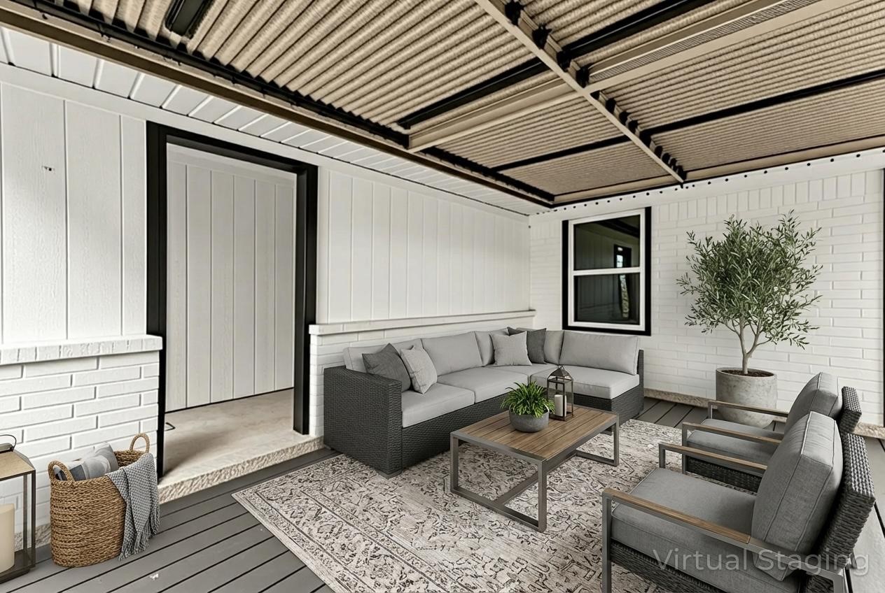 7630 Lady Street Houston, TX 77021 - Photo 22 of 32 Covered Rear Patio - Virtally staged for your Enjoyment!