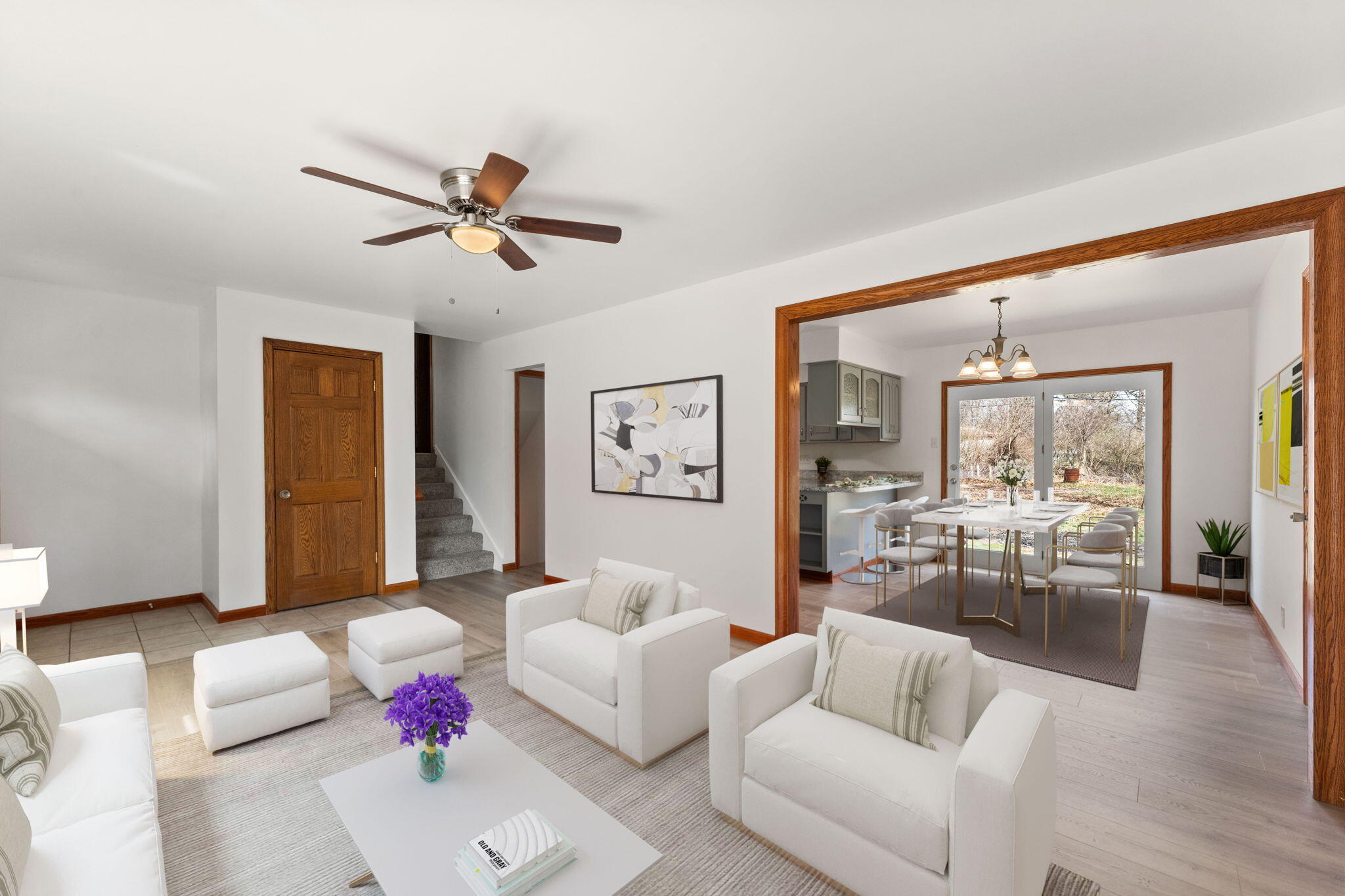 10473 North 493 East Demotte, IN 46310 - Photo 7 of 35 a living room with furniture and a large window