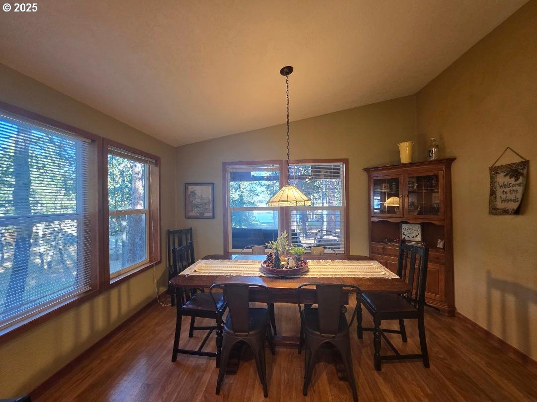 190 North Sentosa Lake Road Tygh Valley, OR 97063 - Photo 21 of 45 a dining room with furniture window wooden floor