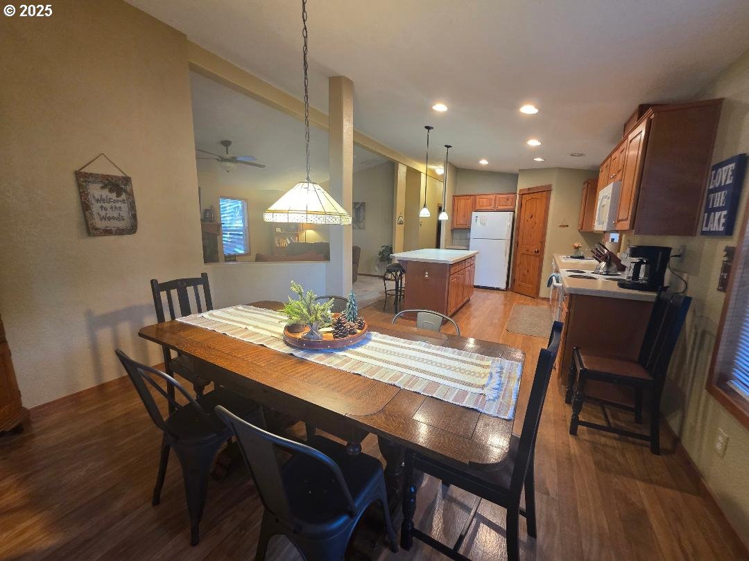 190 North Sentosa Lake Road Tygh Valley, OR 97063 - Photo 22 of 45 a view of a dining room with furniture