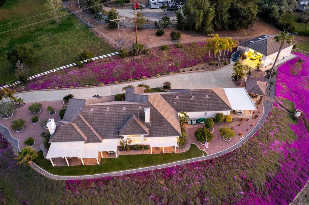 4070 Ladera Vista Road Fallbrook, CA 92028 - Photo 1 of 1 an aerial view of a house with swimming pool and outdoor space