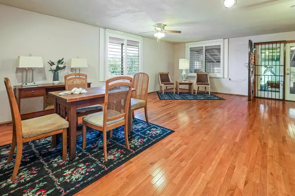 a view of a room with racks