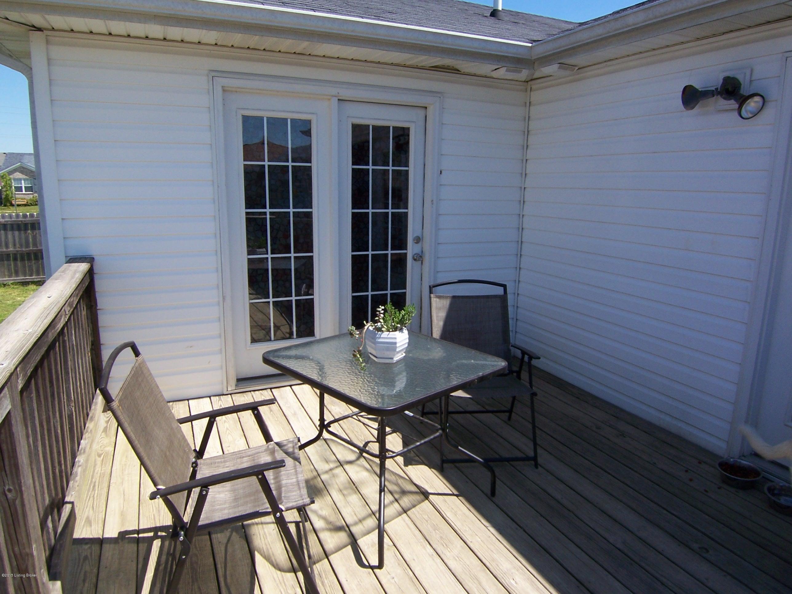 121 Madison Rae Boulevard Shepherdsville, KY 40165 - Photo 17 of 18 Deck With access from Master and Kitchen