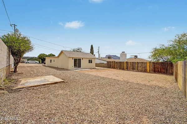 a backyard of a house