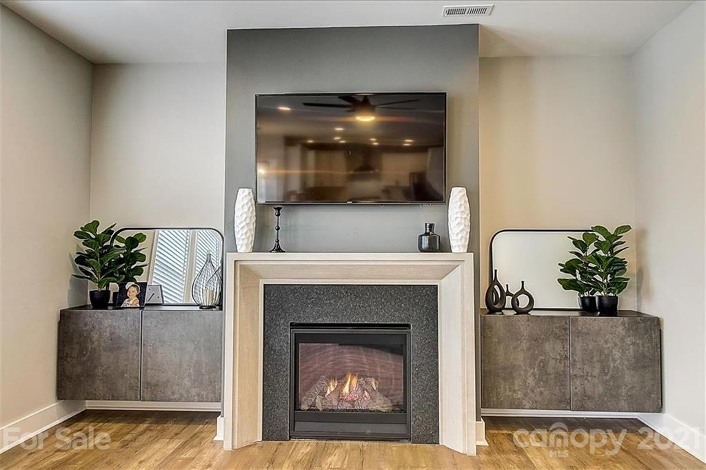 1217 Therns Ferry Drive Fort Mill, SC 29708 - Photo 13 of 47 a living room with a fireplace and potted plant