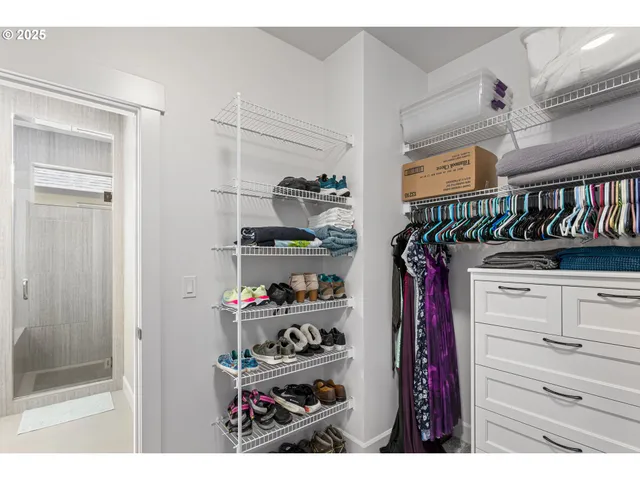 a view of a walk in closet