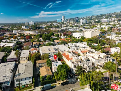 an aerial view of multiple house