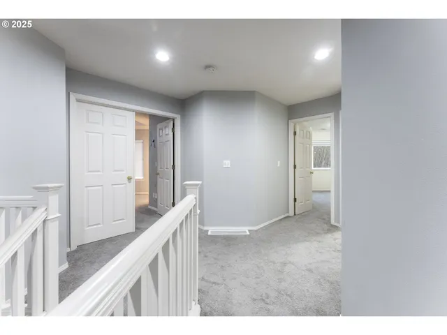 a view of hallway with stairs