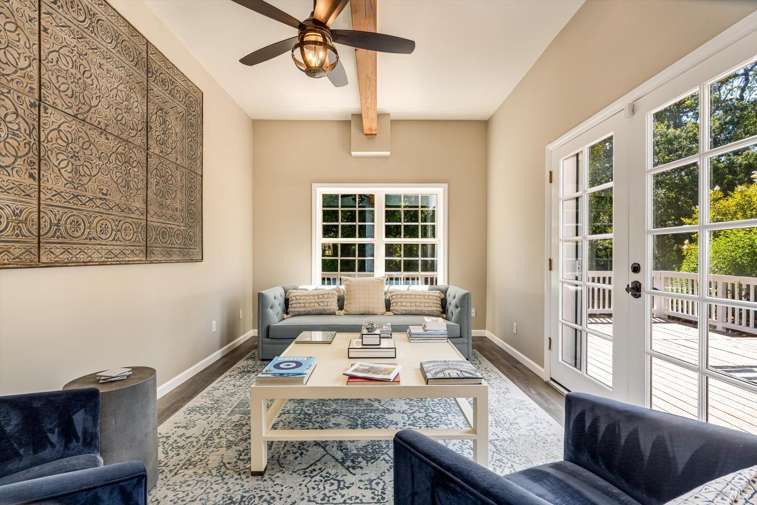 2980 Warm Springs Road Glen Ellen, CA 95442 - Photo 17 of 59 Cozy living space with large windows and a tranquil connection to natur