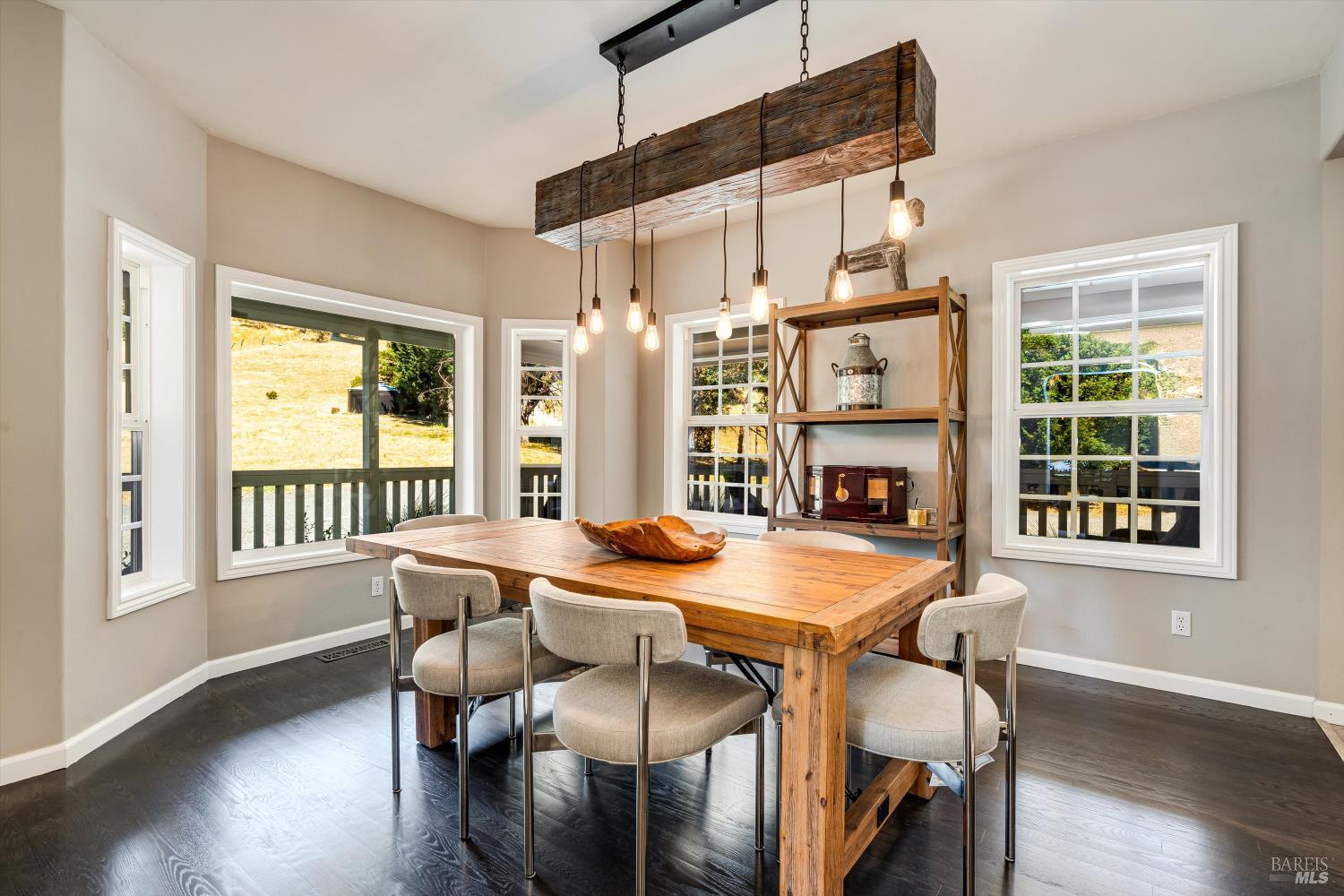 2980 Warm Springs Road Glen Ellen, CA 95442 - Photo 19 of 59 a dining room with furniture a rug and wooden floor