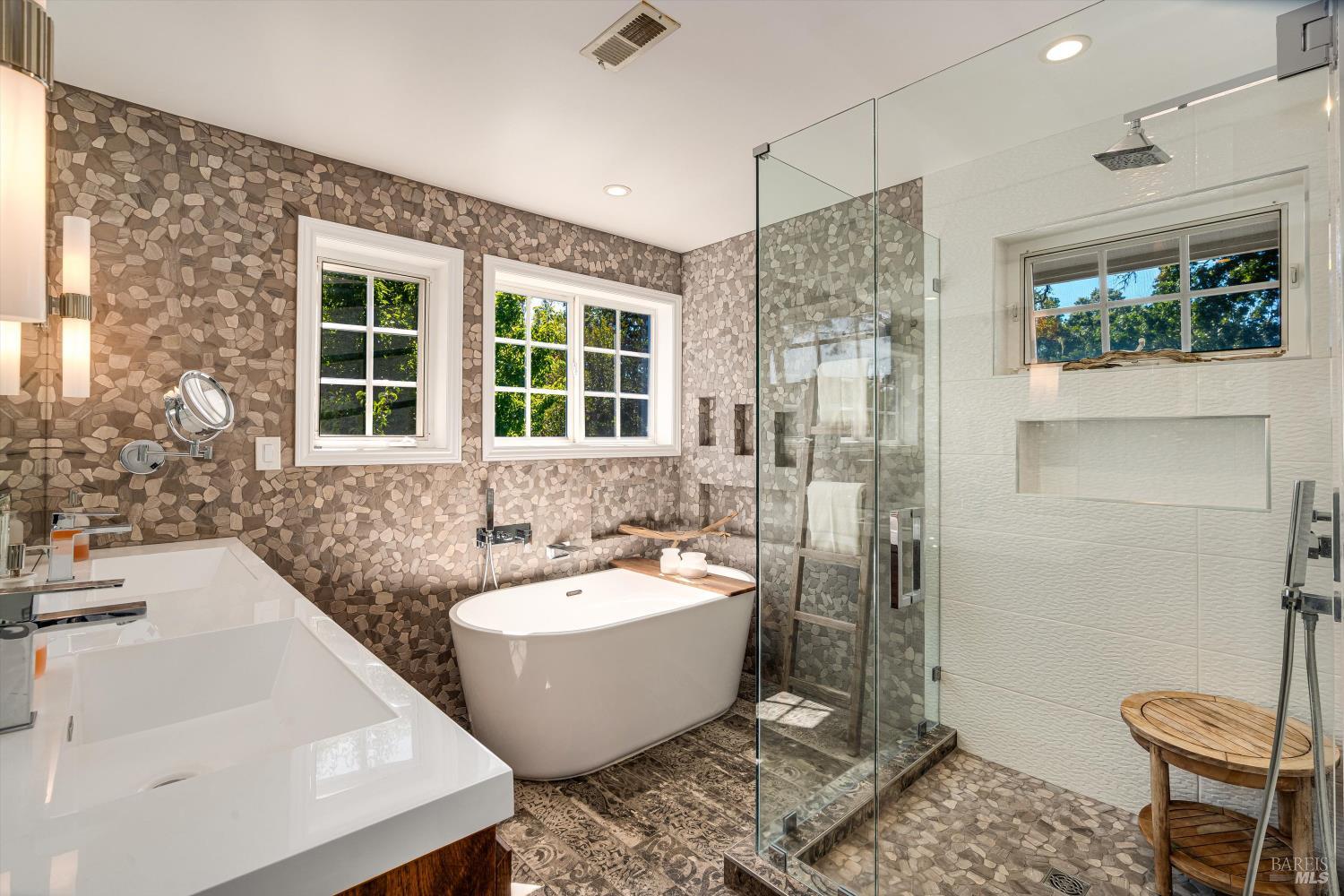 2980 Warm Springs Road Glen Ellen, CA 95442 - Photo 42 of 59 a spacious bathroom with a bathtub and sink