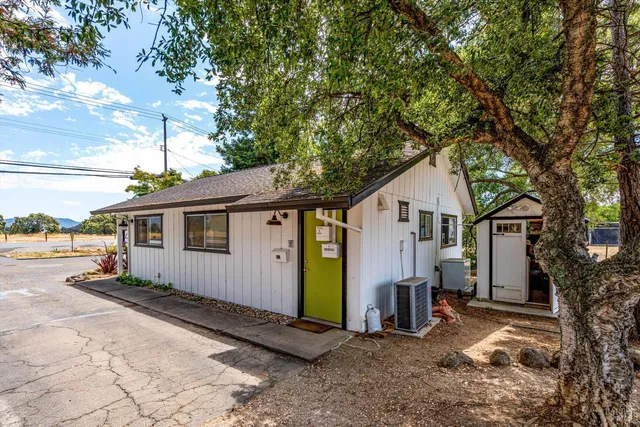 a car parked in front of a house