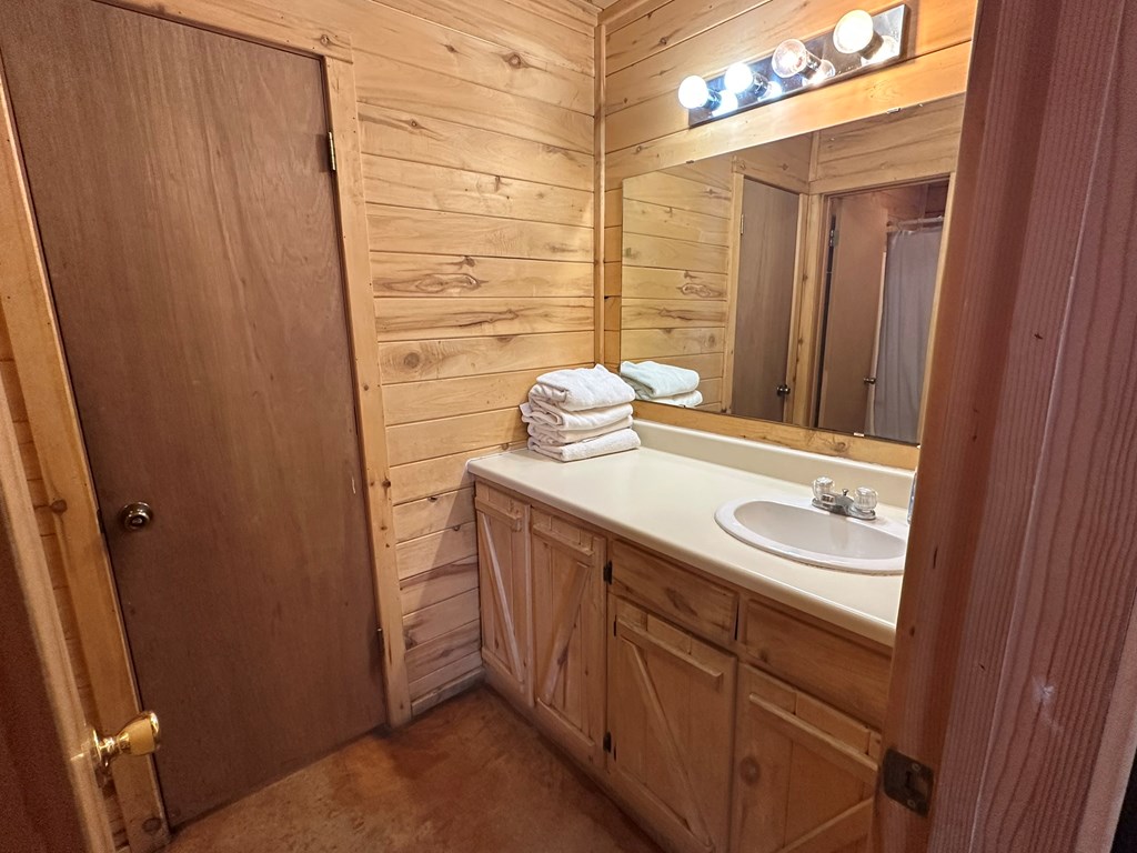 98 Red Wright Road Rio Frio, TX 78879 - Photo 14 of 44 a bathroom with a sink a toilet and a mirror