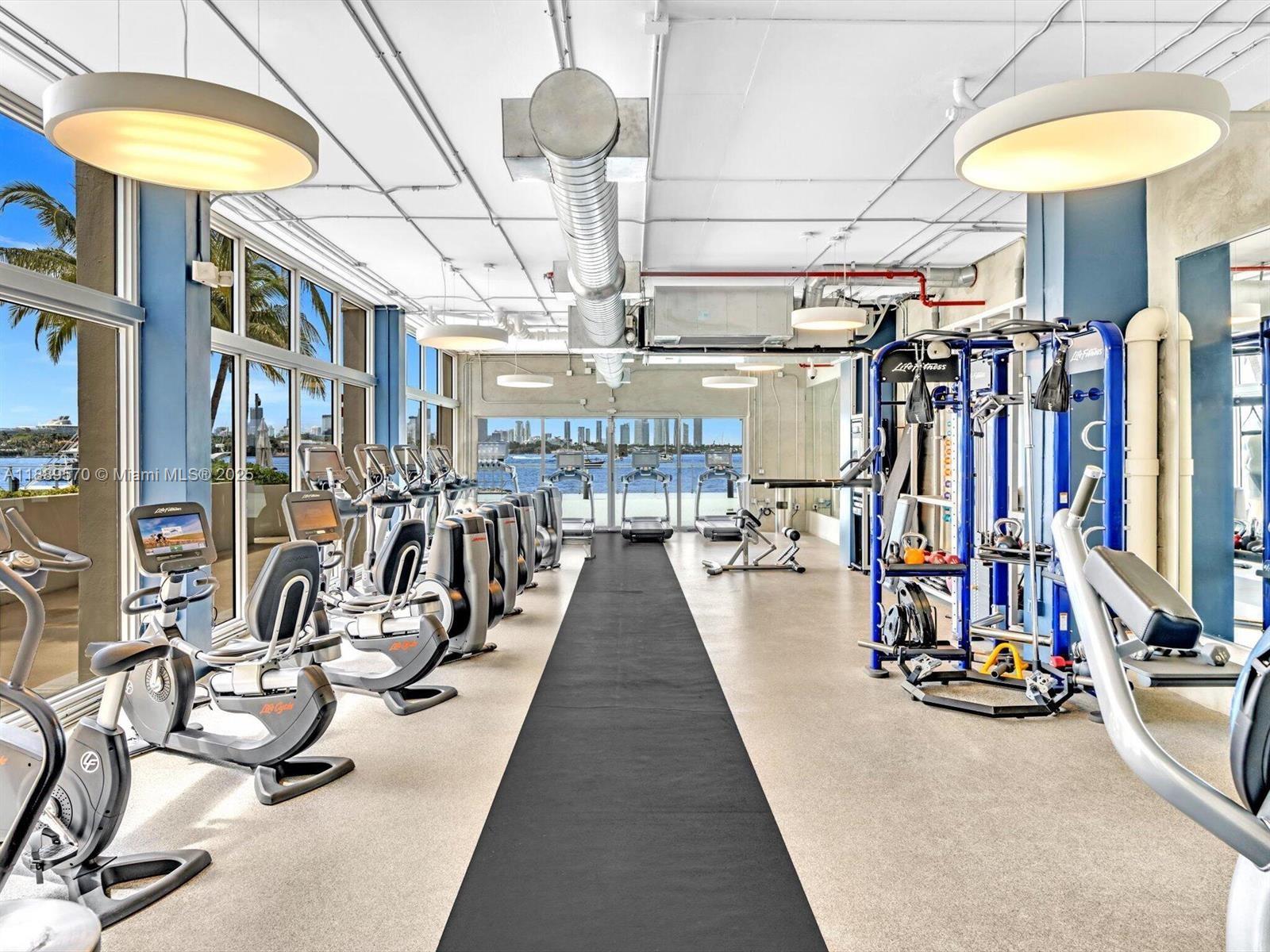 1200 West Avenue, Unit 1008 Miami Beach, FL 33139 - Photo 10 of 17 a view of a room with gym equipment