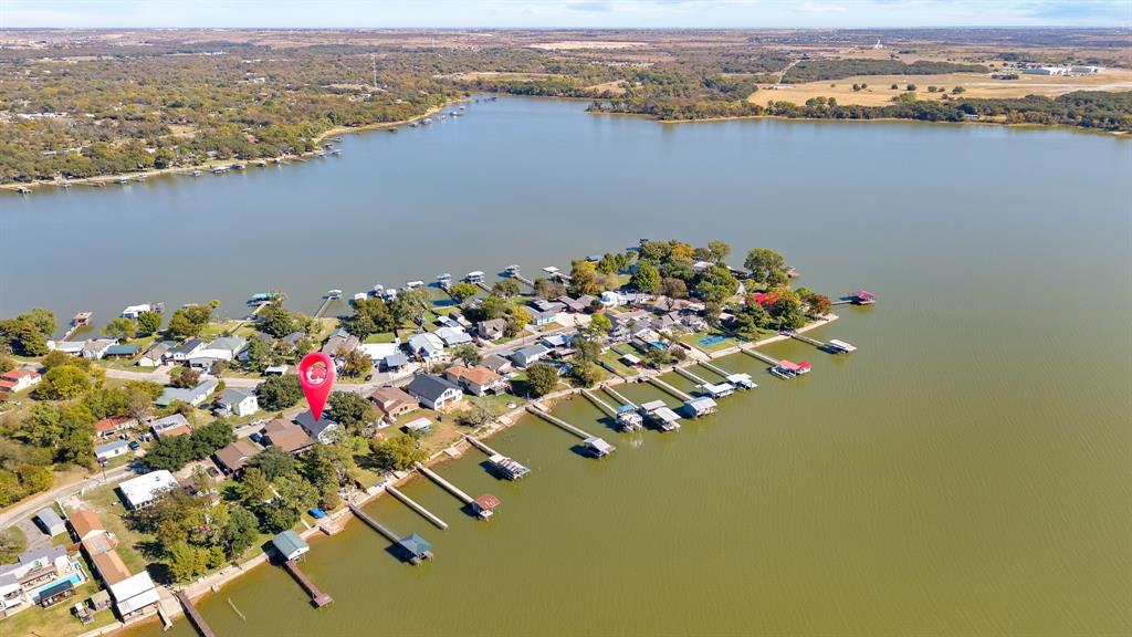 6811 Briar Road Azle, TX 76020 - Photo 32 of 34 an aerial view of a house with a lake view