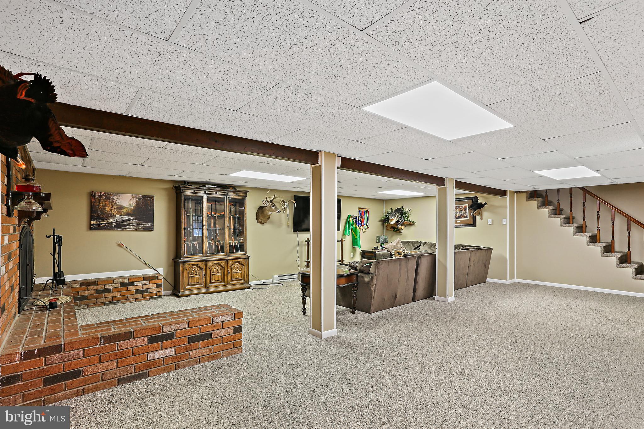 2506 Quebec School Road Middletown, MD 21769 - Photo 29 of 39 Lower Level Recreation Room with Fireplace