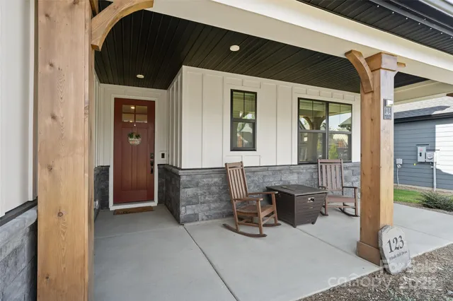 a front view of a house with front door
