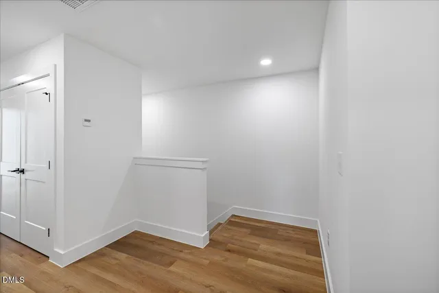 a view of room and garage