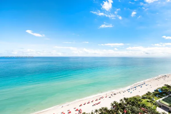 a view of an ocean from a balcony