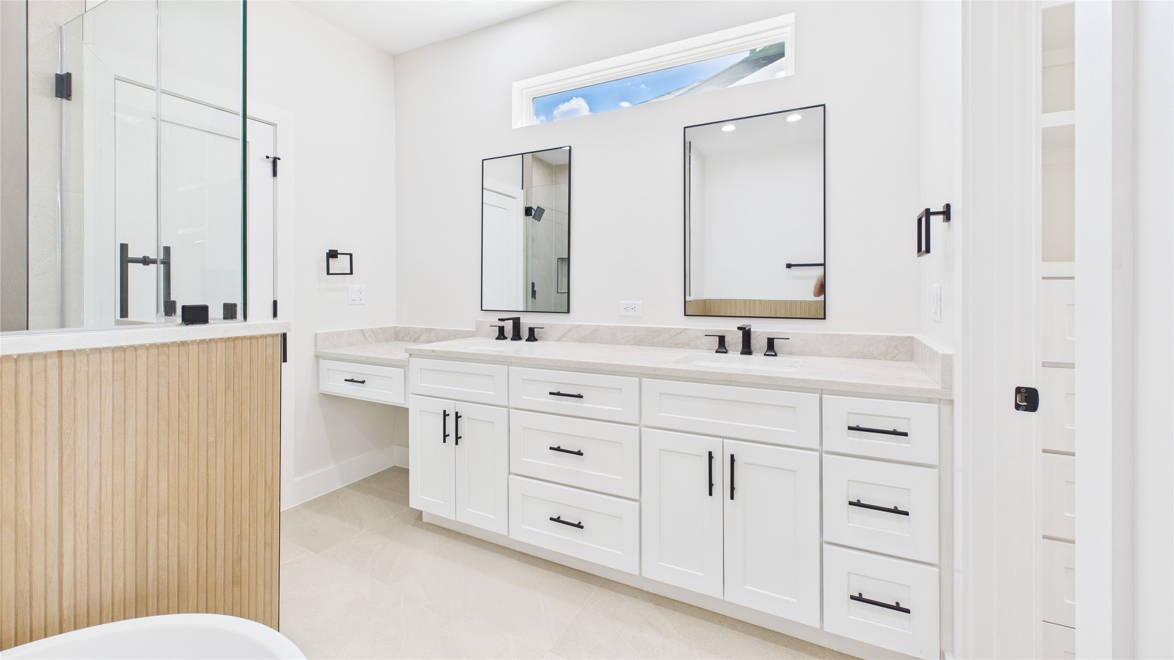 4506 Robertson Street Houston, TX 77009 - Photo 23 of 25 a bathroom with a double vanity sink mirror and toilet