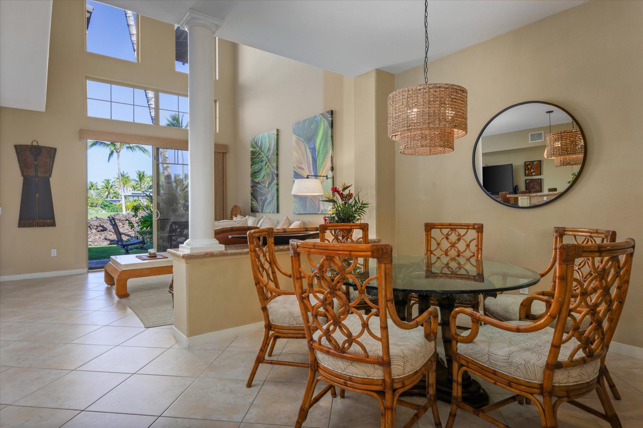 68-1122 Na Ala Hele Road, Unit G3 Kamuela, HI 96743 - Photo 7 of 30 a view of a dining room with furniture and chandelier
