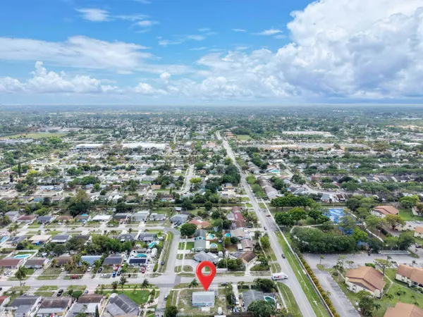 an aerial view of multiple house
