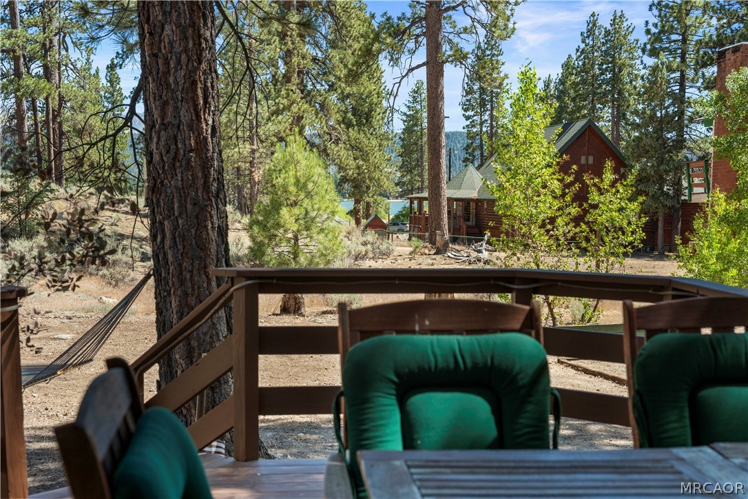 39625 Flicker Road Fawnskin, CA 92333 - Photo 5 of 47 There's a view of the water between the trees, and it's not too far away to get down to the lake