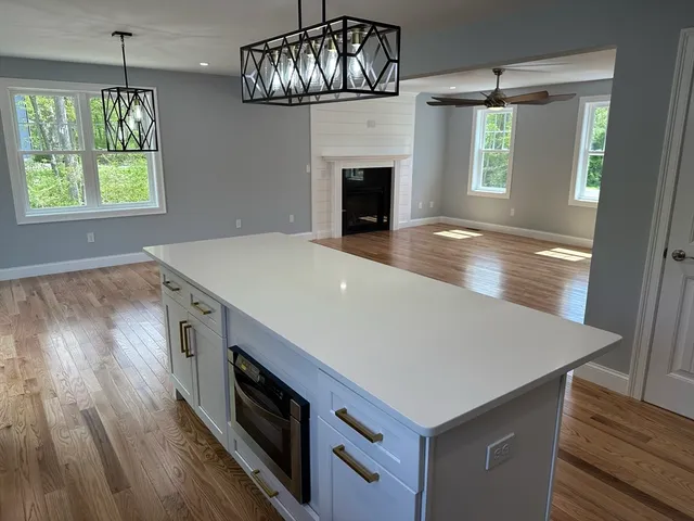 a view of room and wooden floor