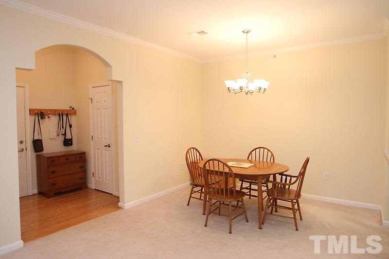 The dining room with a great view of the foyer