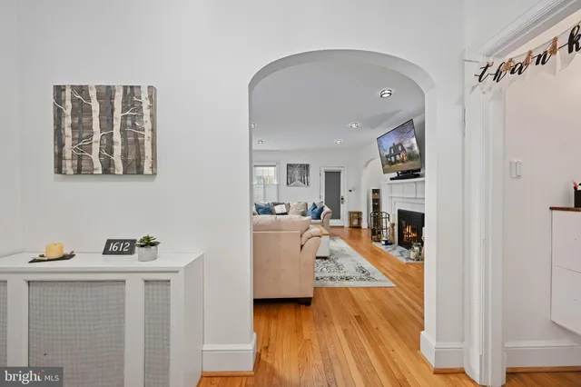 a living room with furniture and a couch