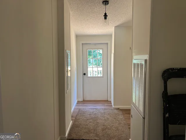 a view of a window in an empty room