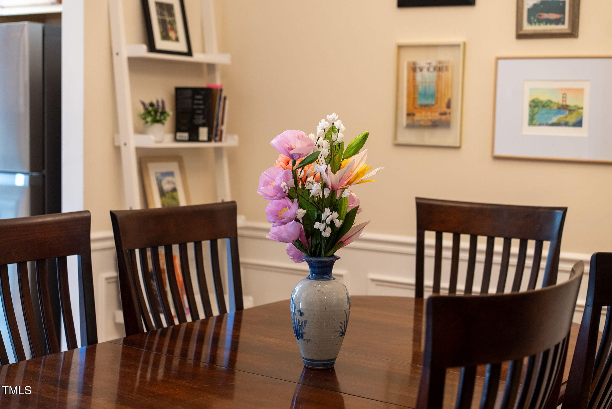 4 Scottish Lane Durham, NC 27707 - Photo 20 of 49 a dining room with furniture potted plants and wooden floor