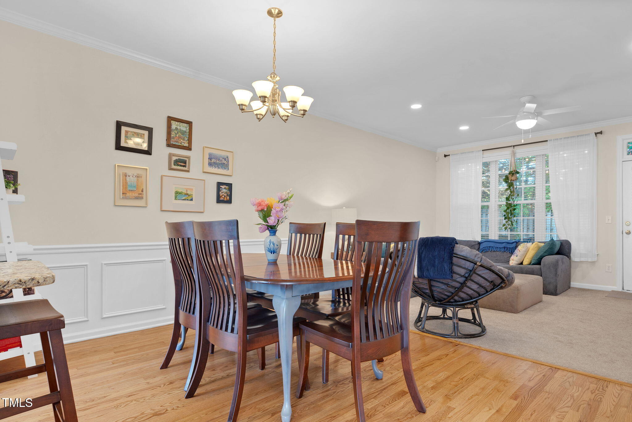 4 Scottish Lane Durham, NC 27707 - Photo 21 of 49 a view of a dining room with furniture window and wooden floor