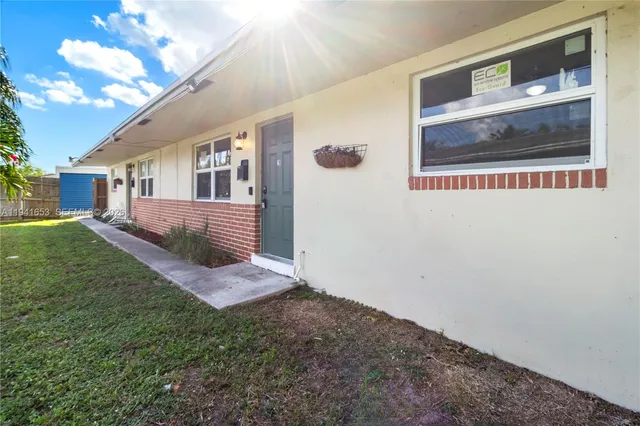a view of front door of house