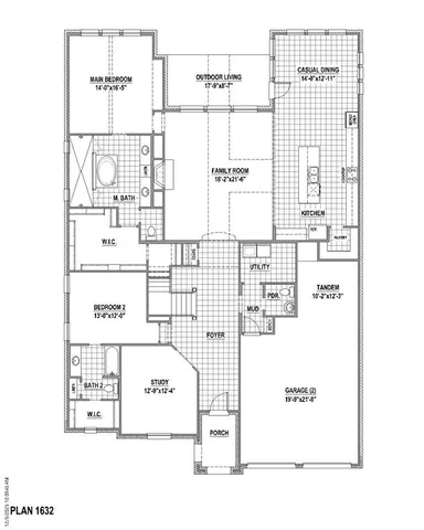 a picture of a bench in front of a window