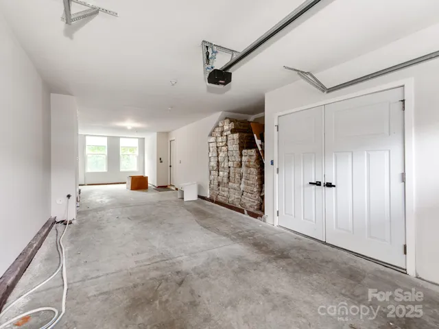 a front view of a building with a street