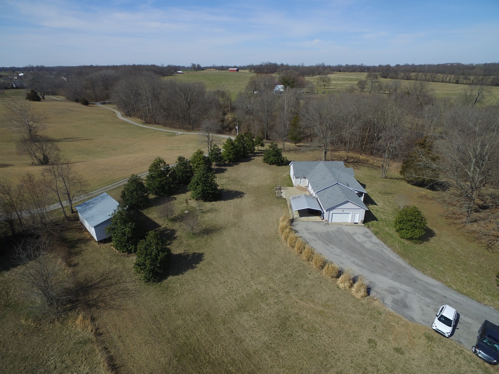 3579 Kinneys Road Cedar Hill, TN 37032 - Photo 23 of 26 an aerial view of a house with a yard