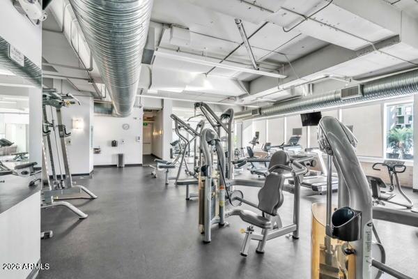 1 East Lexington Avenue, Unit 809 Phoenix, AZ 85012 - Photo 34 of 44 a view of a room with gym equipment