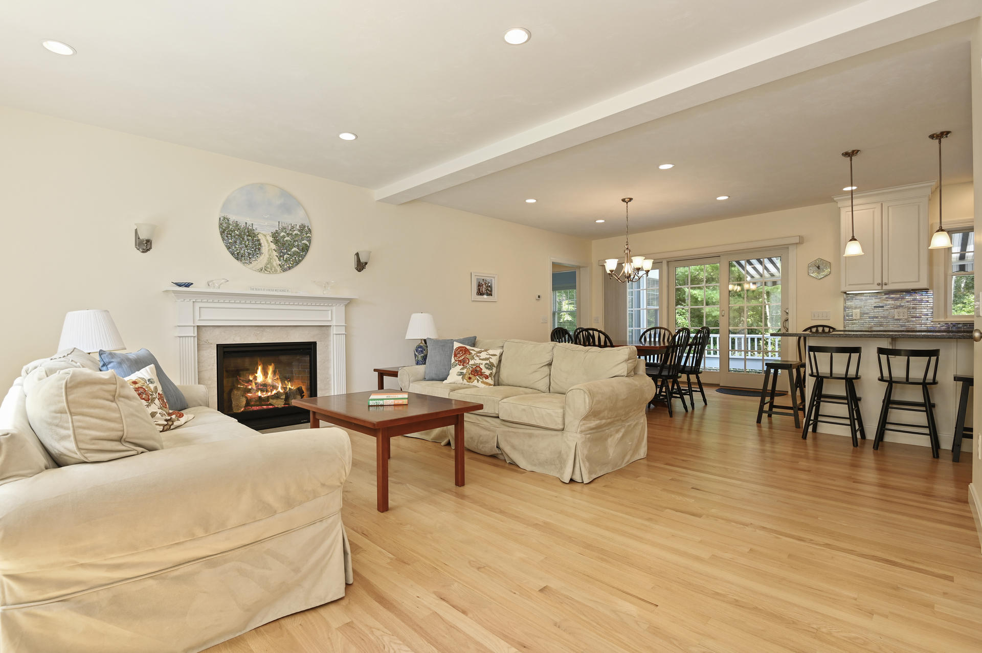 24 Pasture Road Cataumet, MA 02534 - Photo 2 of 24 a living room with furniture and a fireplace